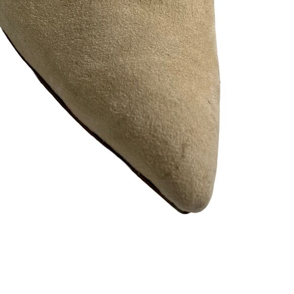 Raye Revolve Stiletto Heels Women’s Size 9 Neutral Suede PVC Pointed Toe - Picture 7 of 13